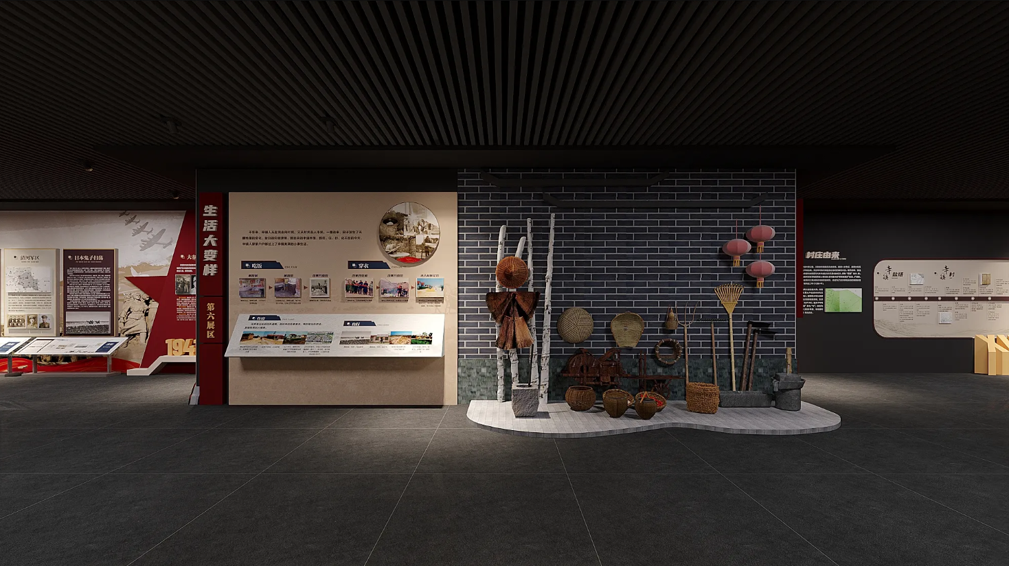 廣東振興鄉村展館設計、廣東振興鄉村村史館設計、廣東振興鄉村文化館、廣東民俗文化館設計（三）